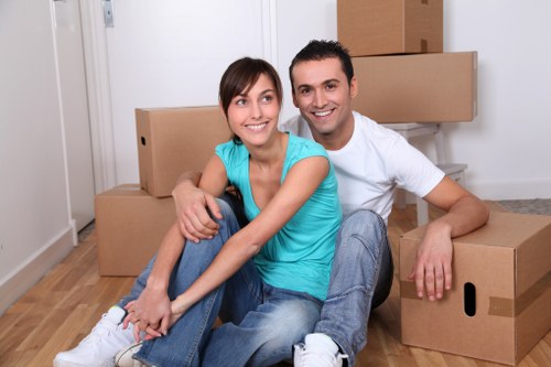 Organized commercial and household furniture in storage