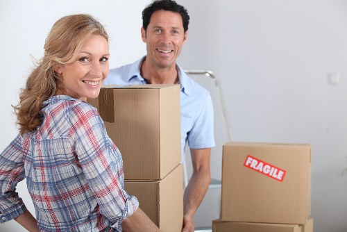 Wrapped sofa and home furniture prepared for storage