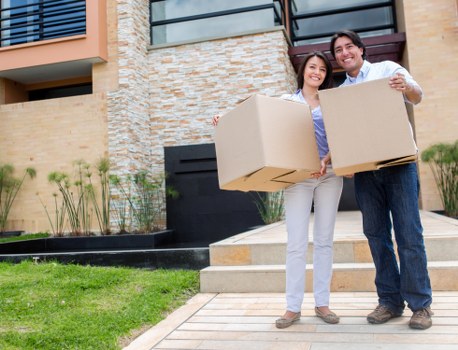 Packed boxes and furniture ready for a Friern Barnet man and van move